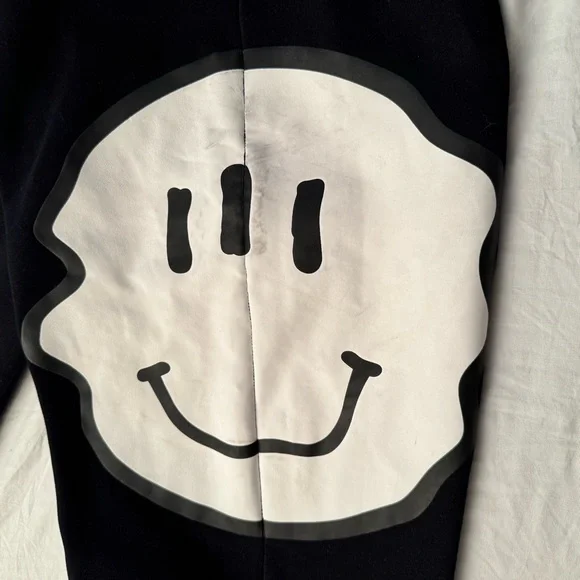 Turn Up Turn Down Barcode Joggers 365 Baggy Sweatpants Size 4XL Smiley Face